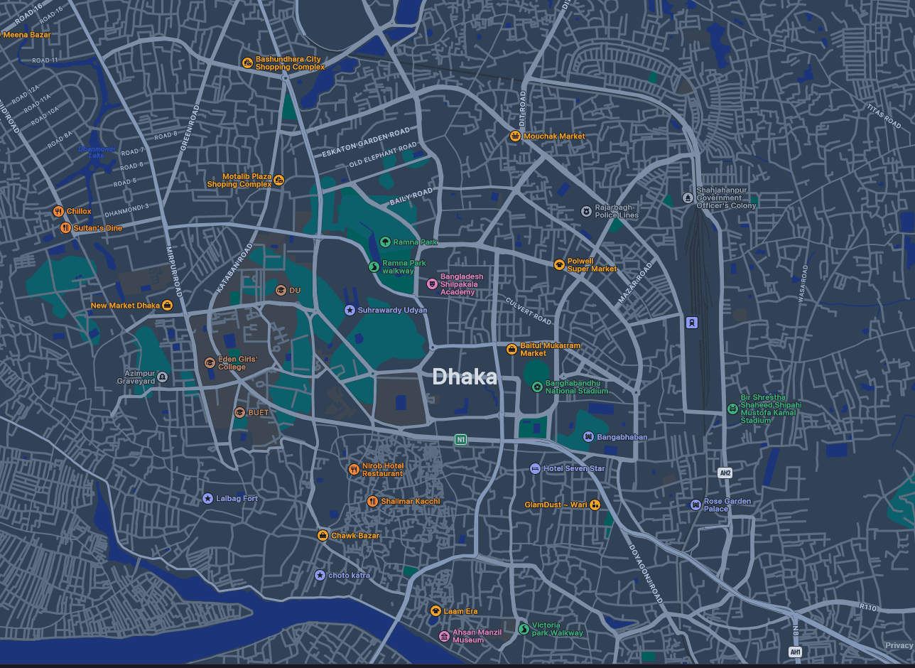 Map showing location