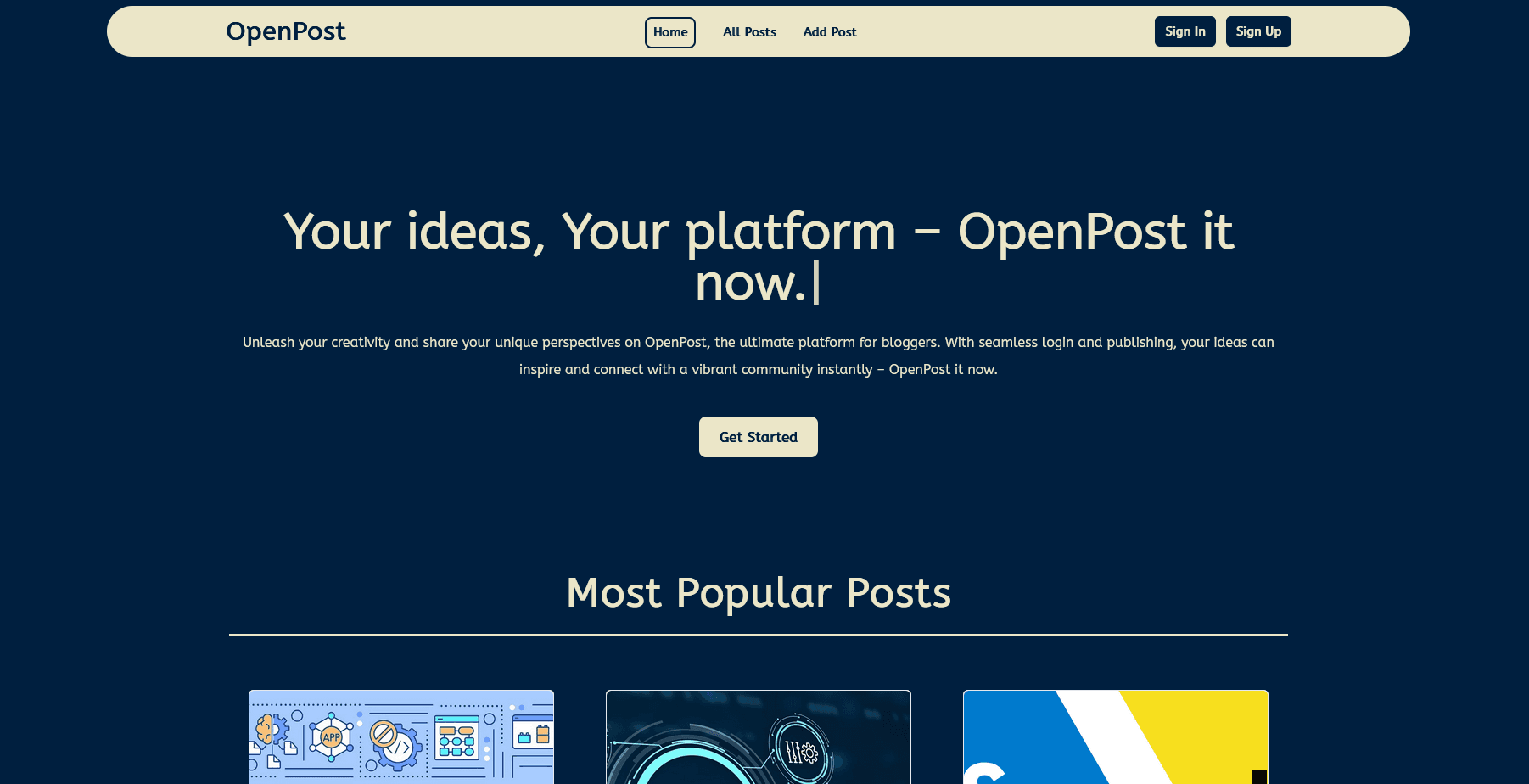 Multi User Blogging Platform